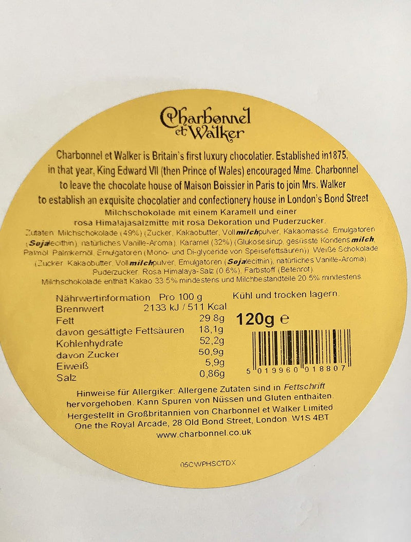 CHARBONNEL ET WALKER Pink Himalayan Salted Caramel Truffles, 120 GR