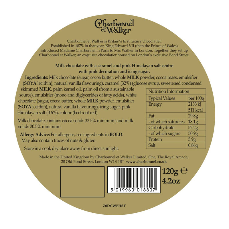 CHARBONNEL ET WALKER Pink Himalayan Salted Caramel Truffles, 120 GR