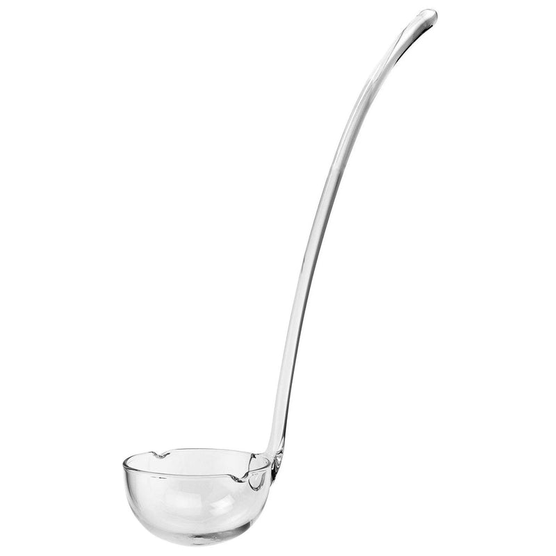 Badash 12" Heritage Quality Crystal Glass Punch Bowl Ladle, Artisan Mouth-Blown Lead-Free Clear Serving Ladle,