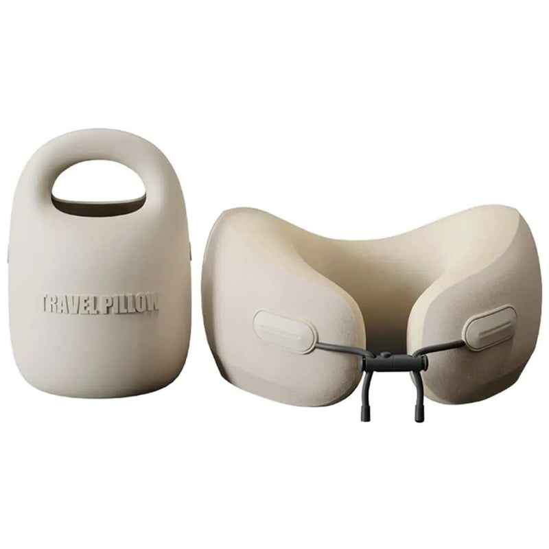 PIXIE MOOD Every Think Travel and Airplane Neck Pillow, Memory Foam, Support, Neck, Head Chin - Soft, Lightweight, Washable, Easy-to-Carry
