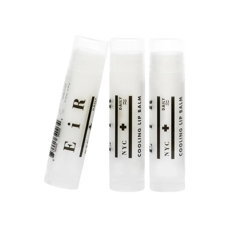Cooling Lip Balm Stick 3 Pack | Natural Lip Care with Beeswax, Shea Butter & Coconut Oil – Vegan Moisturizing Chapstick for Soft, Smooth Lips | Hydrates & Conditions Dry, Cracked, Chapped Lips