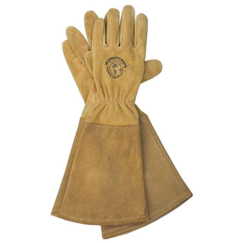 Womanswork Rose Gauntlet Leather Garden Gloves – Made in the USA