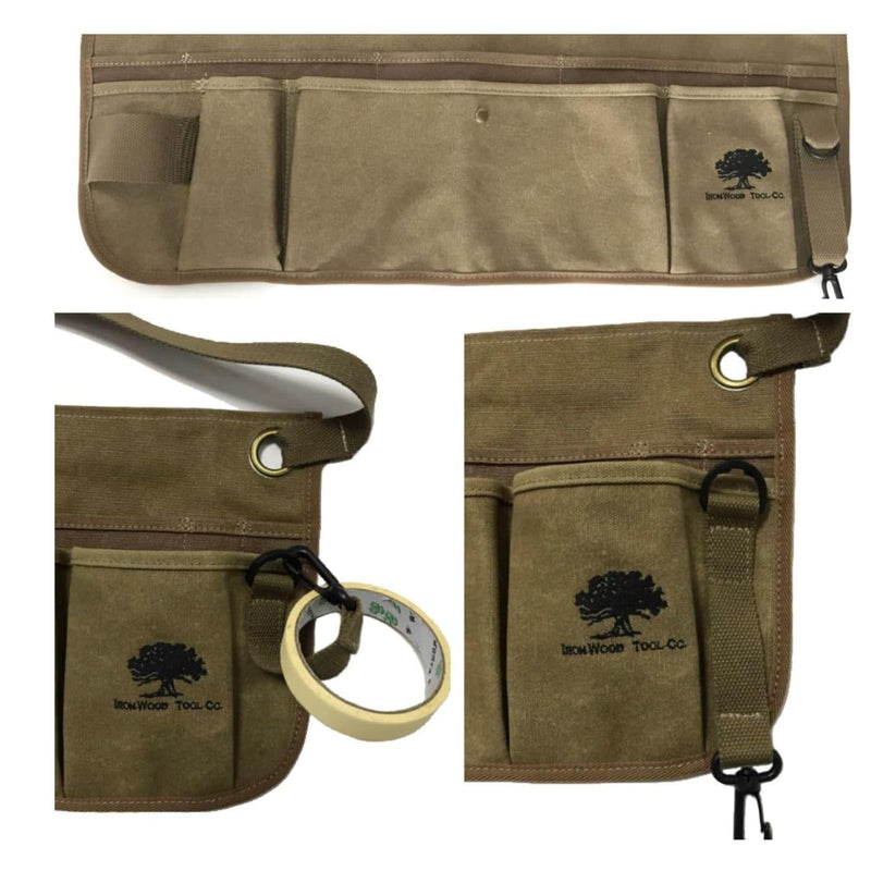 Garden Works Brown Waist Apron with 12 Reinforced Pockets