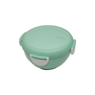 TAKENAKA Bento Bowl for perfect lunch, Eco-Friendly Lunch Box Made in Japan, Recycle Plastic Bottle, Microwave and Dishwasher Safe, Bento Box (Peppermint)