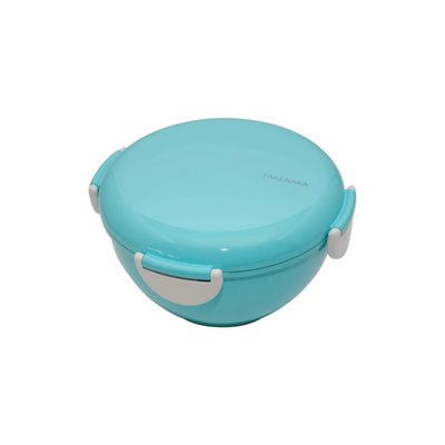 TAKENAKA Bento Bowl for perfect lunch, Eco-Friendly Lunch Box Made in Japan, Recycle Plastic Bottle, Microwave and Dishwasher Safe, Bento Box (Blue Ice)