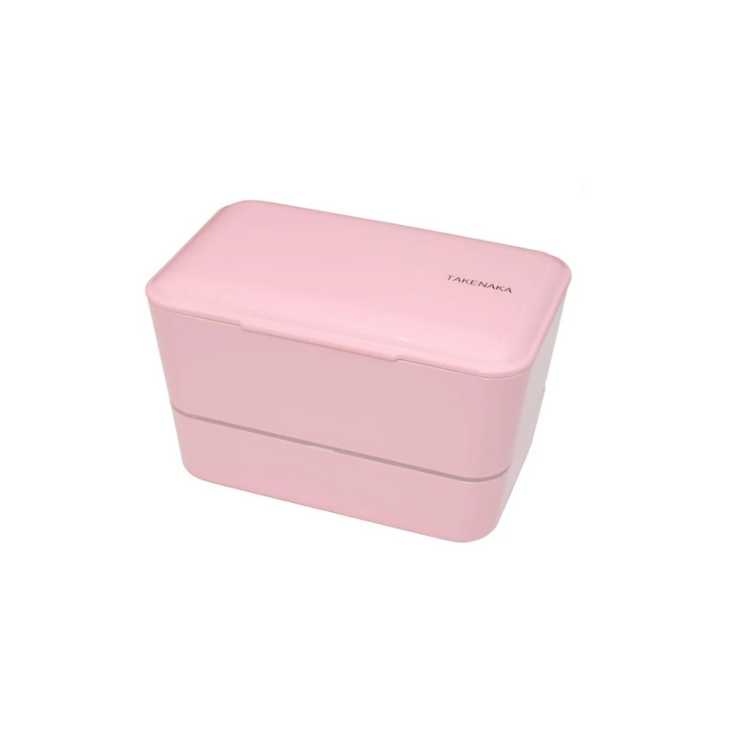 TAKENAKA Bento Bite Dual from, Eco-Friendly and Sustainable Japanese Style Bento Lunch Box (Candy Pink)