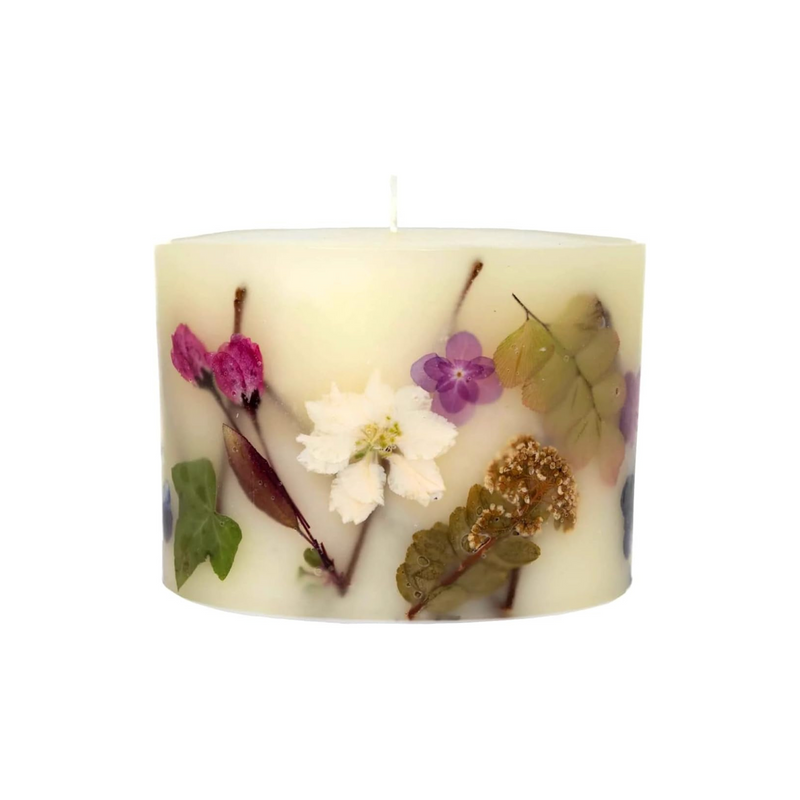 Black Currant & Bay Leaf Round Botanical Candle - Notes of Black Currant, Cinnamon, Rosemary, Aromatherapy Candles, Long Lasting Candles, Botanical Candles Home Decor (3 inch)