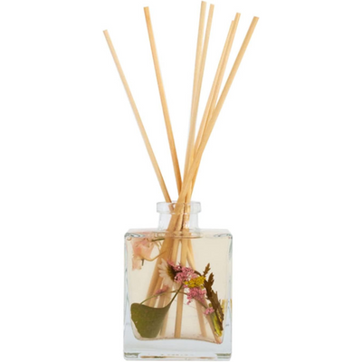 Rosy Rings Lemon Blossom & Lychee Botanical Reed Diffuser 4oz - Lasts 4-6 Months, Aromatherapy Diffuser, Reed Diffuser Sticks, Diffuser with Botanicals Perfect for Home Decor!