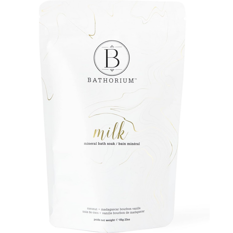 Milk Mineral Bath Soak, Made with Coconut, Dead Sea Salt & Vanilla Bean CO2, Ideal for Hydration, Good for Sensitive Skin, Approximately 5 Baths, 23 oz