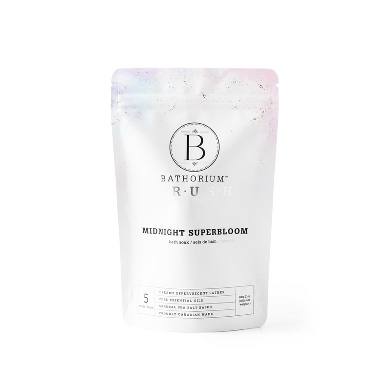 Midnight Superbloom Crush – Relaxing Floral Bath Soak with Lavender, Rose, and Jasmine, 21.2 oz