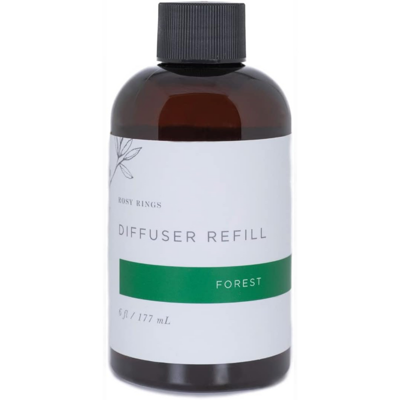 Rosy Rings Fragrance Diffuser Oil Refill 6oz - Aromatherapy, Scented Air Freshener Deodorizer Oil, Scented Refill for Home, Kitchen, Living Room, Decor Humidifier Essential Oils Woodsy Scent (Forest)