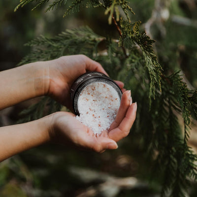 Post Session Salts | Restorative Bath Salt Soak with Arnica, Epsom & Botanical Oils | Ginger, Bergamot & Rosemary Infused Mineral Salts for Alluring Whole-Body Spa Experience 8 oz