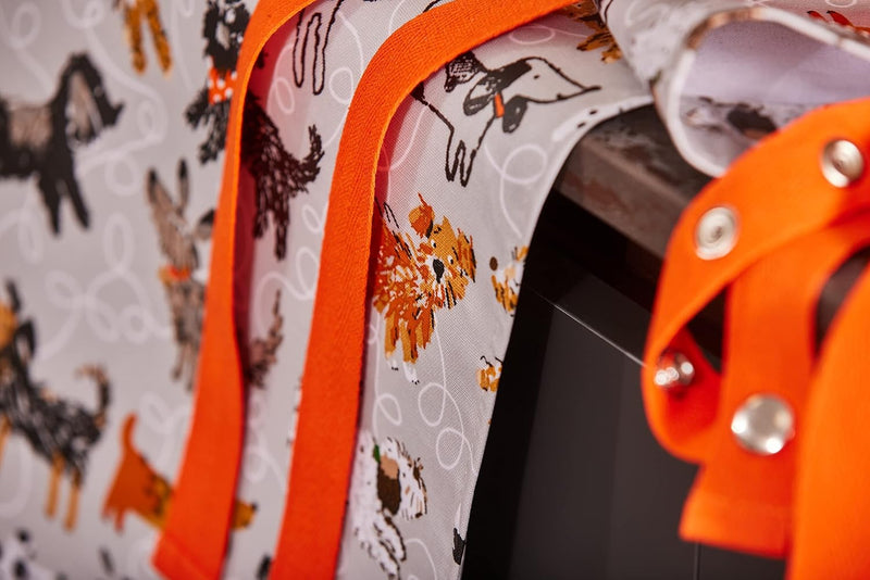 Ulster Weavers 100% Cotton Wipe Clean PVC Coating-Eco-Friendly, Made from Recycled Materials-Stylish and Perfect for Every Kitchen, Dog Days, Grey Apron
