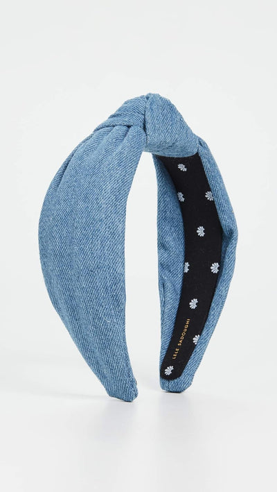 Lele Sadoughi Women's Denim Knotted Headband, Light Denim, Blue, One Size
