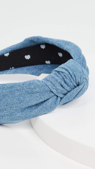 Lele Sadoughi Women's Denim Knotted Headband, Light Denim, Blue, One Size