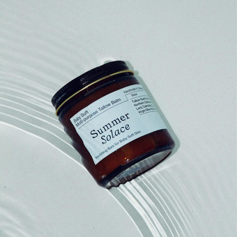 Family Balm Unscented with Light Cacao Butter | Moisturizing Leaf Lard, Pasture Raised Cattle Suet, Organic Pastured Leaf Lard Nourishing Face & Body Balm for Parents 50ml