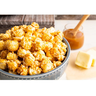 Johnson's Popcorn Caramel Popcorn Party Favors Handmade, Freshly Popped Gourmet Sweet & Crunchy Delicious Treat for Family Parties, Movie Night Snack Gift Ready 2.5oz (25 Pack)