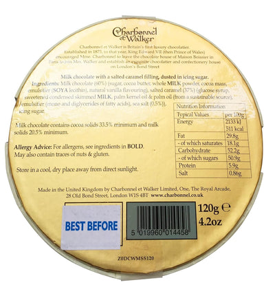 Charbonnel et Walker Milk Sea Salt Caramel Truffles, 4.2 Ounce