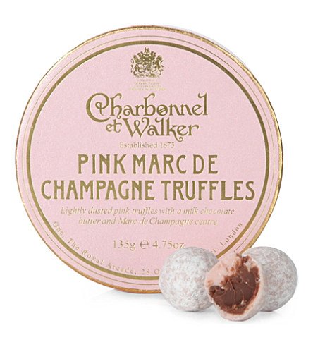 Charbonnel et Walker Tri of Marc de Champagne Gift Set - Milk Marc de Champagne, Pink Marc de Champagne, Dark Marc de Champagne (3xnet weight 1.5oz)