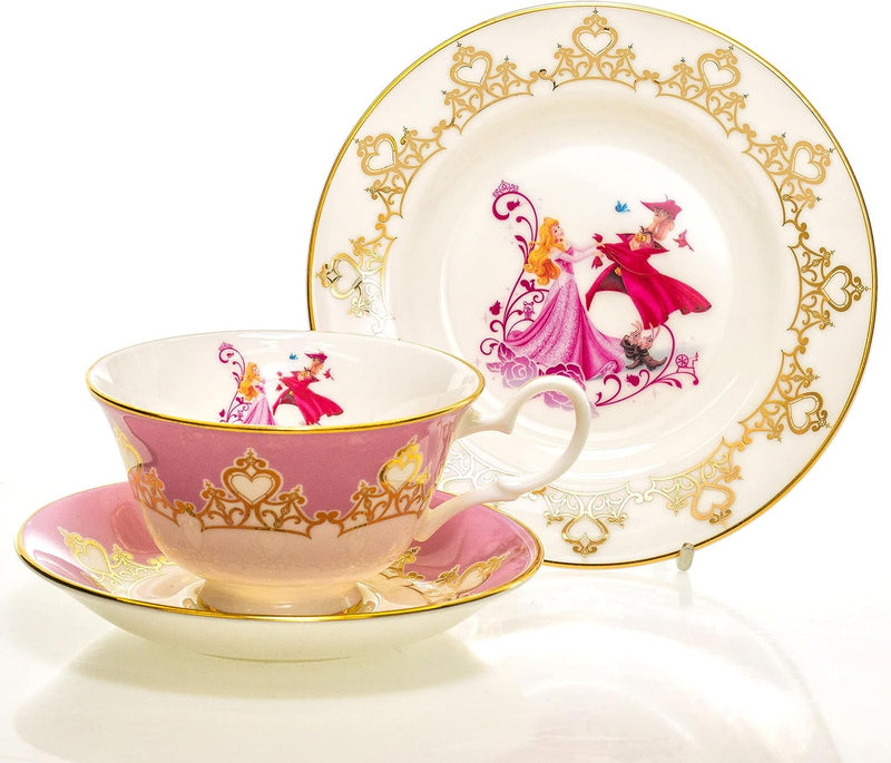 English Ladies Co. Disney Bone China Cup & Saucer : Aurora - Sleeping Beauty