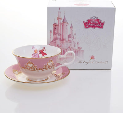 English Ladies Co. Disney Bone China Cup & Saucer : Aurora - Sleeping Beauty