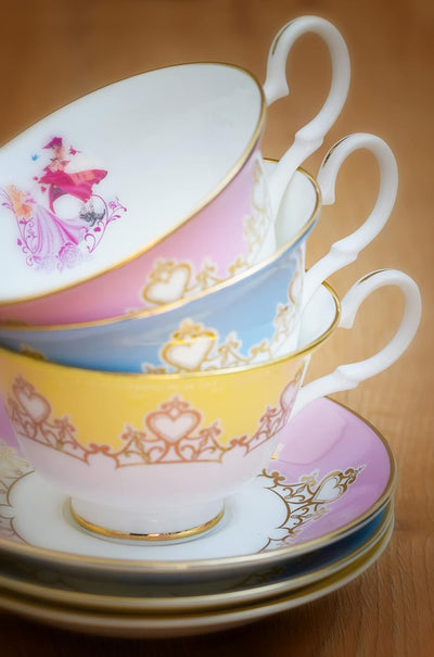English Ladies Co. Disney Bone China Cup & Saucer : Aurora - Sleeping Beauty