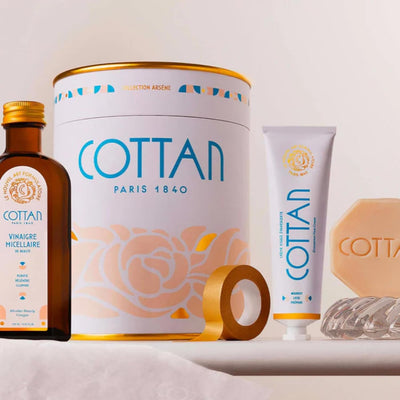 Paris Arsène Beauty Ritual Tin | Softened Face Soap, Micellar Beauty Toner & Evanescent Face Cream | Vegan, 99% Natural Ingredients | French Skincare Set for Cleansing, Hydration & Softness