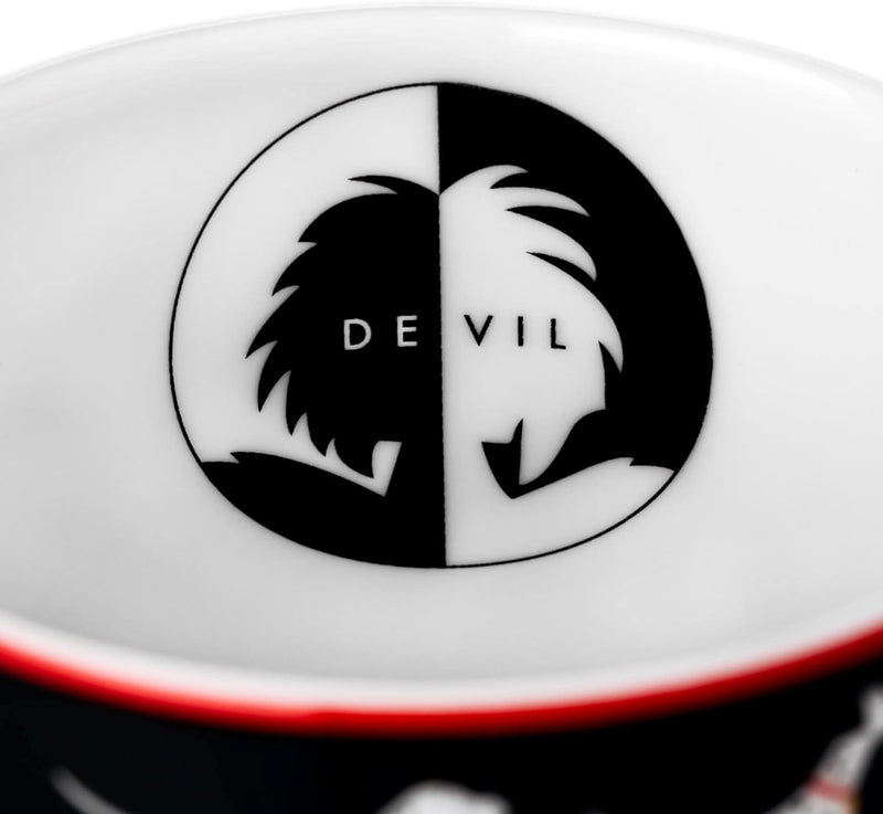 Disney 101 Dalmatians Cruella Cup and Saucer, Fine Bone China, 15 × 15 × 7.5 cm, Multicolor