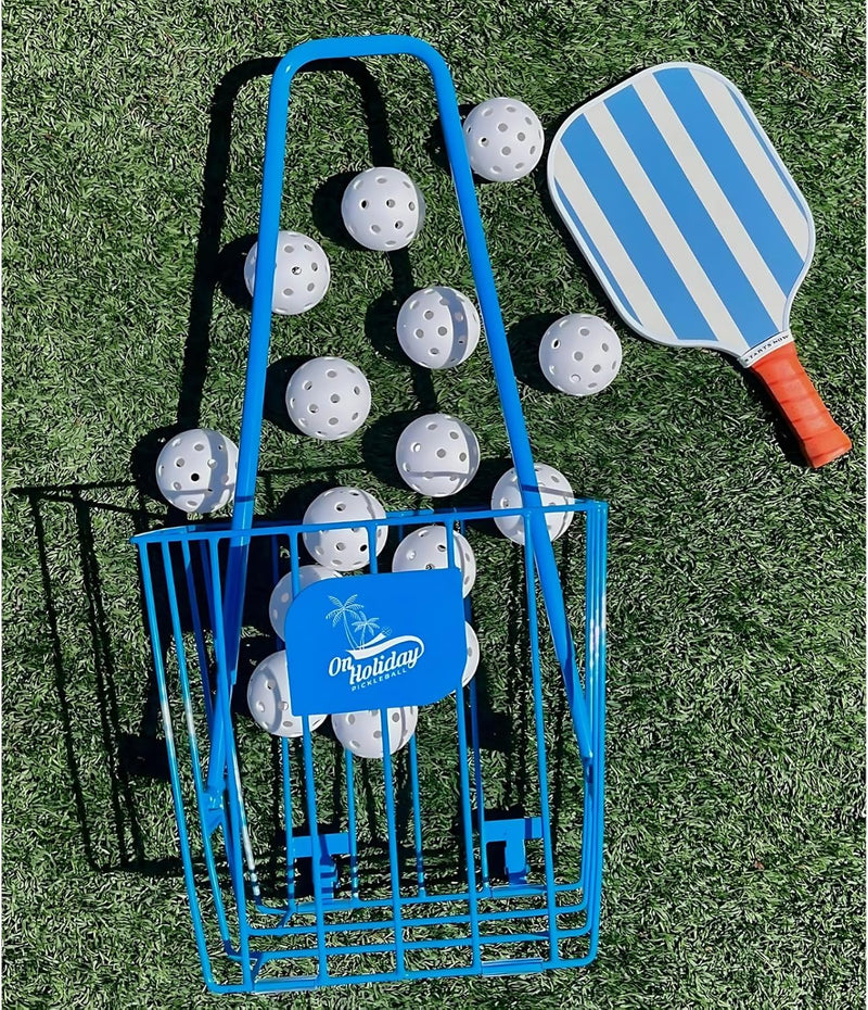 On Holiday Pickleball Paddle | Fiberglass Face Honeycomb Core, High Spin, Shock-Absorbing, Lightweight Durable for Power, Control & Balance Edge Guard & Grip Tape for Sweaty Hands (Hamptons Blue)