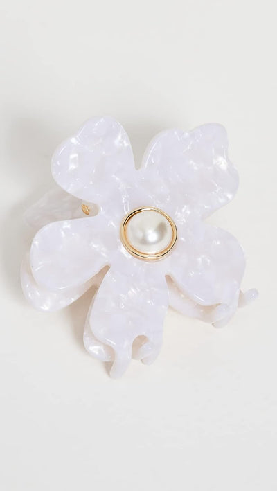 Lele Sadoughi Women's Lily Claw Clip, Mother of Pearl, White, One Size