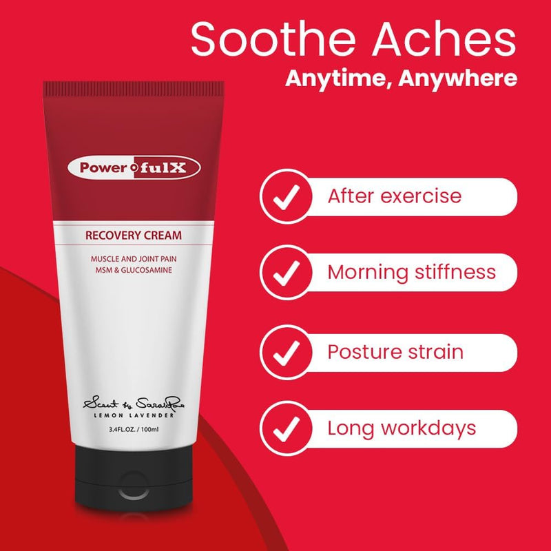 Korean Natural Pain Relief Cream 3.4oz. MSM & Glucosamine –No Menthol–Non-Greasy Formula- for Muscle Soreness, Joint, Knee, Back, and Arthritis Pain, Neuropathy, Tennis Elbow Recovery Cream