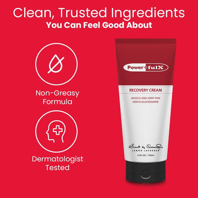 Korean Natural Pain Relief Cream 3.4oz. MSM & Glucosamine –No Menthol–Non-Greasy Formula- for Muscle Soreness, Joint, Knee, Back, and Arthritis Pain, Neuropathy, Tennis Elbow Recovery Cream