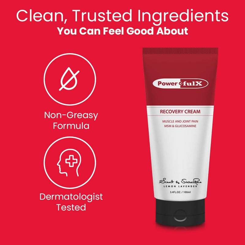 Korean Natural Pain Relief Cream 3.4oz. MSM & Glucosamine –No Menthol–Non-Greasy Formula- for Muscle Soreness, Joint, Knee, Back, and Arthritis Pain, Neuropathy, Tennis Elbow Recovery Cream
