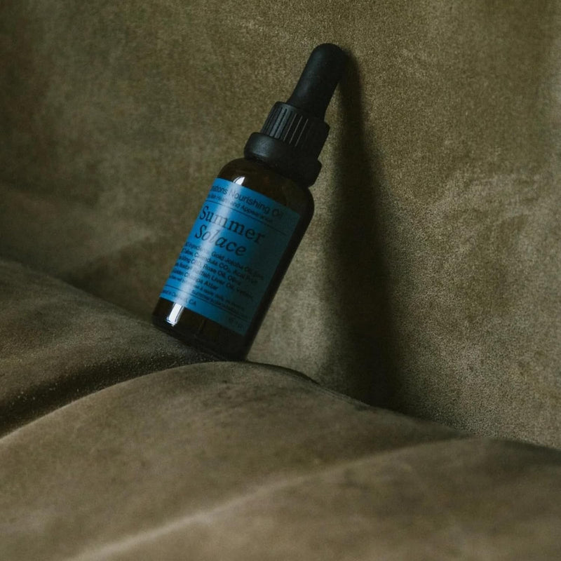 Summer Solace Emanations Nourishing Face & Hair Oil With Tallow, Emu & Squalene, Acai, Rose, Vetiver Oil, Moisturizes, Repairs, Deep Hydration For Soft, Supple Skin Youthful Look 30ml
