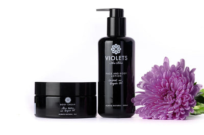 Violets are Blue® Hydrating Face & Body Lotion with Argan, Avocado, Castor & Lavender Oil – Natural Moisturizer for Dry, Sensitive Skin – Vitamin A, D & E Rich – Non-Greasy, Plant-Based Skincare 6.8oz