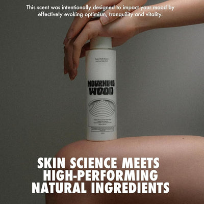 Mourning Wood Body Wash | Hydrates, Cleanses, Nourishes Skin with Niacinamide | Notes of Oud Wood, Black Rose, Cedar | Free From Parabens, Sulfates & Phthalates 8oz (3 Pack)