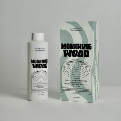Mourning Wood Body Wash | Hydrates, Cleanses, Nourishes Skin with Niacinamide | Notes of Oud Wood, Black Rose, Cedar | Free From Parabens, Sulfates & Phthalates 8oz (3 Pack)