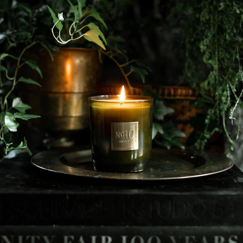 Jackson Vaughn Scented Candle | Aromatherapy Long Lasting Candles Luxury Home Fragrance Decor Gifts Hand Poured Soy Wax Notes of Fresh Lemon, Basil, Crushed Mint 55 Hour Burn 14.5oz (No. 10 Estate)