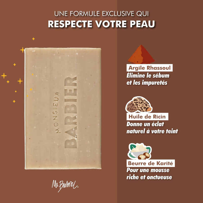 Savon Surgras Artisanal au Rhassoul pour Visage/Corps RHASSOUL KITCHEN 100 gr