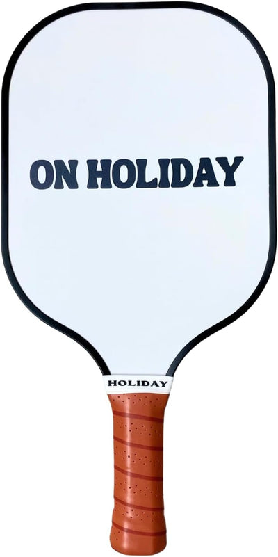 On Holiday Pickleball Paddle | Fiberglass Face Honeycomb Core, High Spin, Shock-Absorbing, Lightweight Durable for Power, Control & Balance Edge Guard & Grip Tape for Sweaty Hands (Monte Carlo)