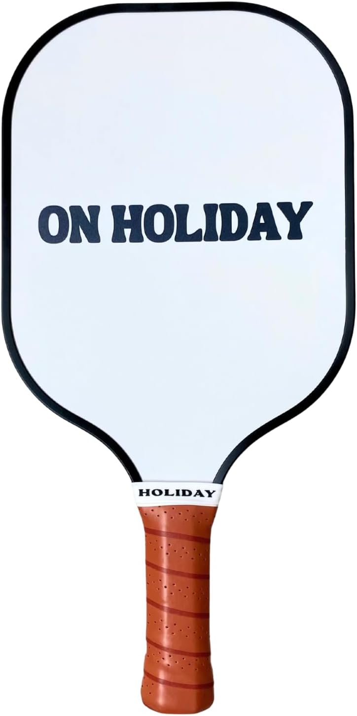 On Holiday Pickleball Paddle | Fiberglass Face Honeycomb Core, High Spin, Shock-Absorbing, Lightweight Durable for Power, Control & Balance Edge Guard & Grip Tape for Sweaty Hands (Monte Carlo)