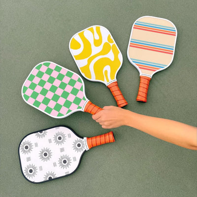 On Holiday Pickleball Paddle | Fiberglass Face Honeycomb Core, High Spin, Shock-Absorbing, Lightweight Durable for Power, Control & Balance Edge Guard & Grip Tape for Sweaty Hands All Levels (Cabo)