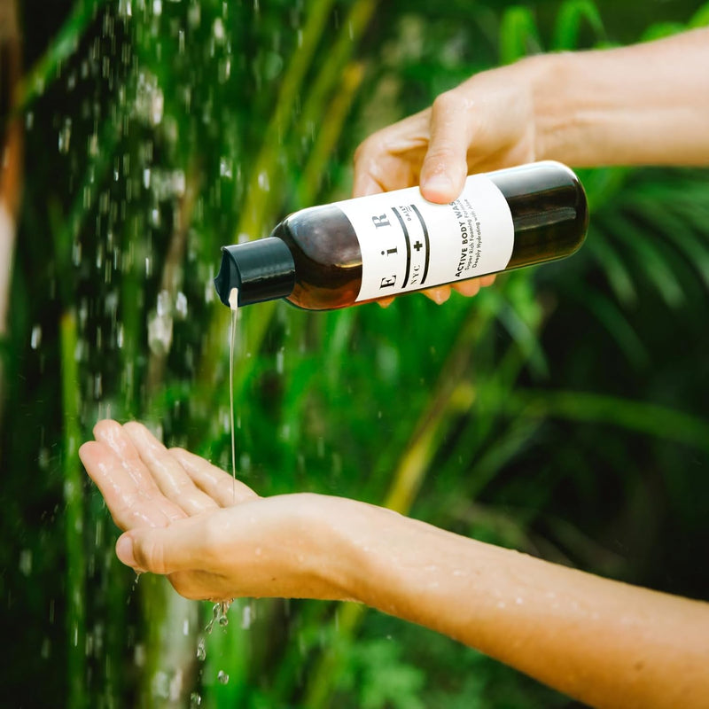 Active Body Wash | Hydrating Shower Gel Body Cleanser with Deeply Moisturizing Aloe Leaf & Olive Oil | Notes of Sage, Rosemary & Lemongrass All Natural | Sulfate, Phthalate & Paraben Free 8oz