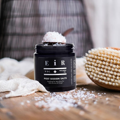 Post Session Salts | Restorative Bath Salt Soak with Arnica, Epsom & Botanical Oils | Ginger, Bergamot & Rosemary Infused Mineral Salts for Alluring Whole-Body Spa Experience 8 oz