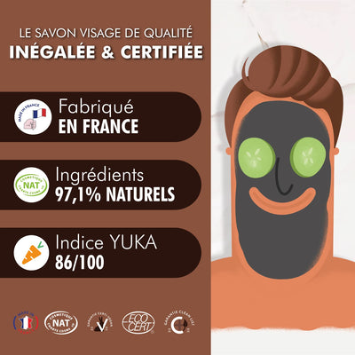 Savon Surgras Artisanal au Rhassoul pour Visage/Corps RHASSOUL KITCHEN 100 gr