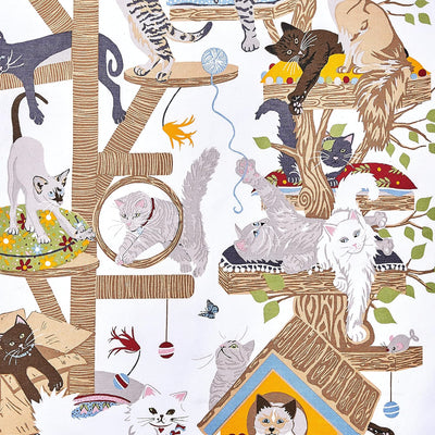 Ulster Weavers Tea Towel Cotton, Durable & Machine Washable, Eco-Friendly Design, Ideal Size, Animal Theme, Moggie Mayhem, Multi