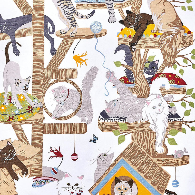 Ulster Weavers Tea Towel Cotton, Durable & Machine Washable, Eco-Friendly Design, Ideal Size, Animal Theme, Moggie Mayhem, Multi