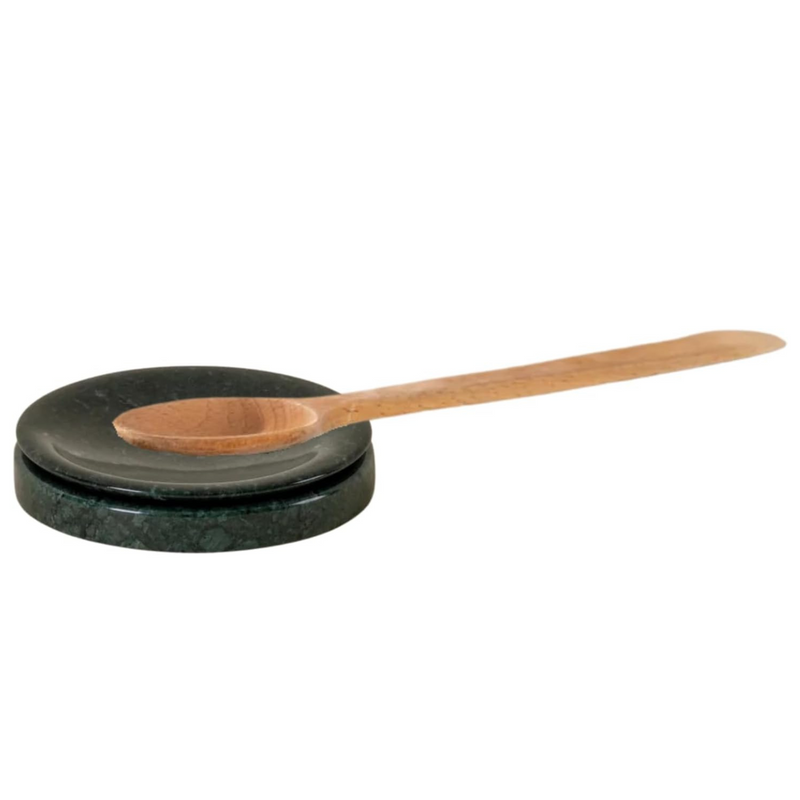 Holcomb Studio Nest Marble Spoon Rest for Kitchen Counter Stove Top Modern Minimalist Kitchen Utensil Spoon, Ladle, Spatula Holder Dinner Table Home Decor Cooking Accessory Entertaining Hostess Gift