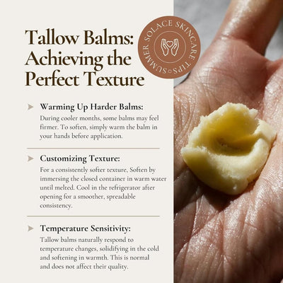 Summer Solace Pure Unscented Tallow Balm Nourishing Face & Body Cream Multi Purpose Hydrating Natural Moisturizer For Soft, Supple Skin Body Butter Tallow Hydrates Sensitive, Dry & Cracked Skin 60ml