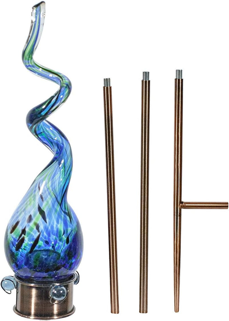 Echo Valley 7022 Saturn Solar Swizzle Stake Outdoor Décor for Yards and Gardens, Blue, Medium